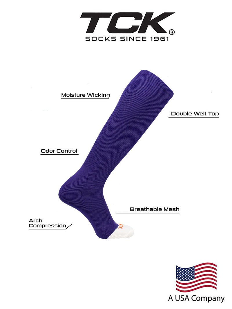 TCK Prosport Performance Tube Socks (Purple, Medium) - Image 3